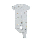 Short Sleeve Zipper Romper - Go, Team!