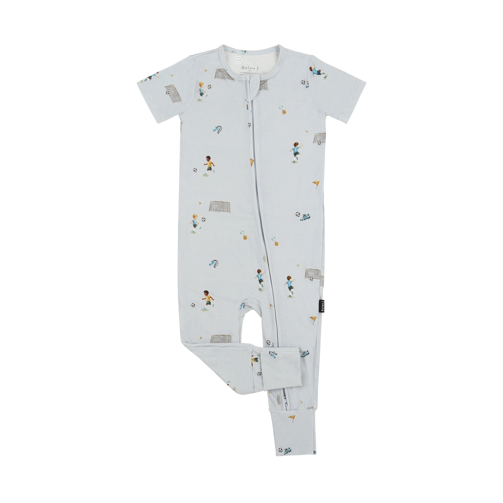 Short Sleeve Zipper Romper - Go, Team!