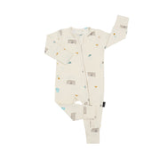 Footless Zipper Sleeper - Soccer