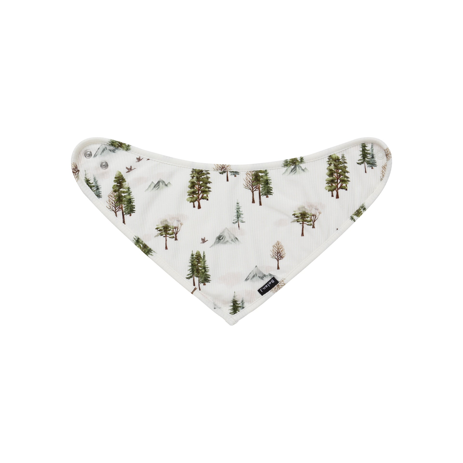 Ribbed Bamboo Bandana Bib - Misty Forest