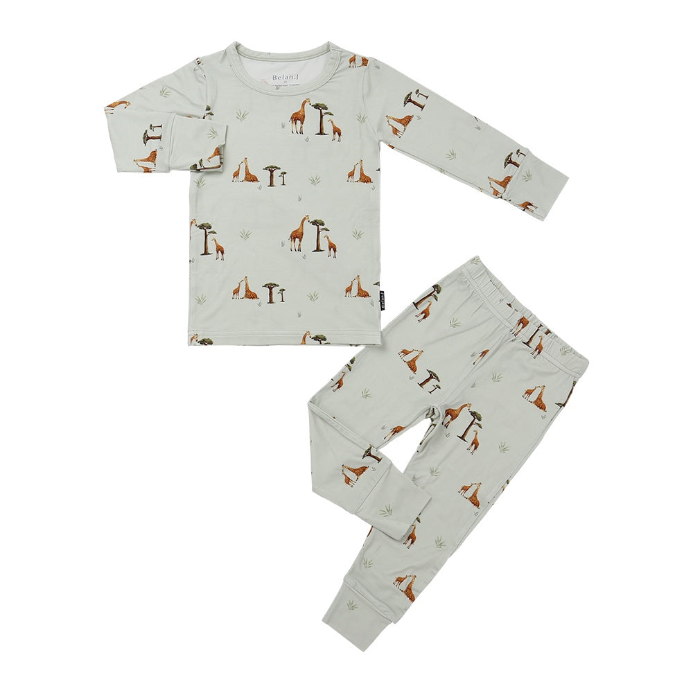 L/S PJ Set - Giraffes