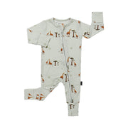 Footless Sleeper with Fold-over Cuffs - Giraffes