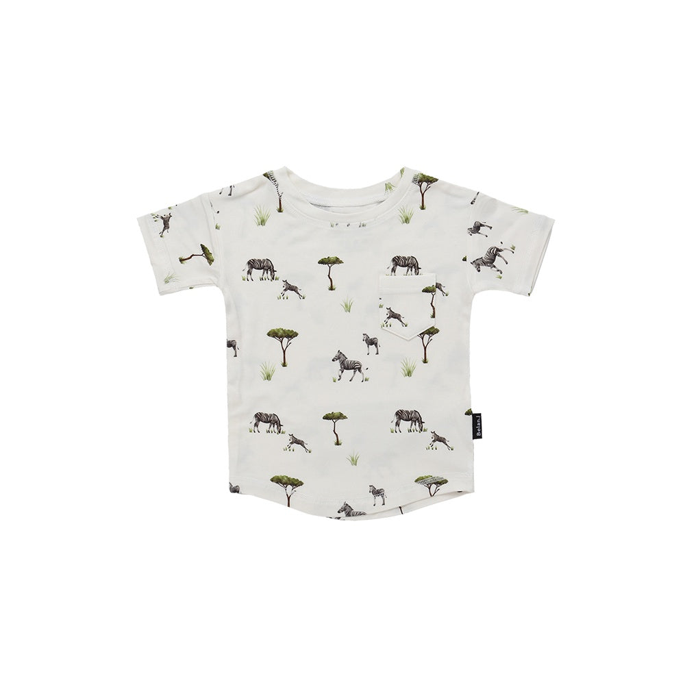 S/S Pocket Tee - Zebras