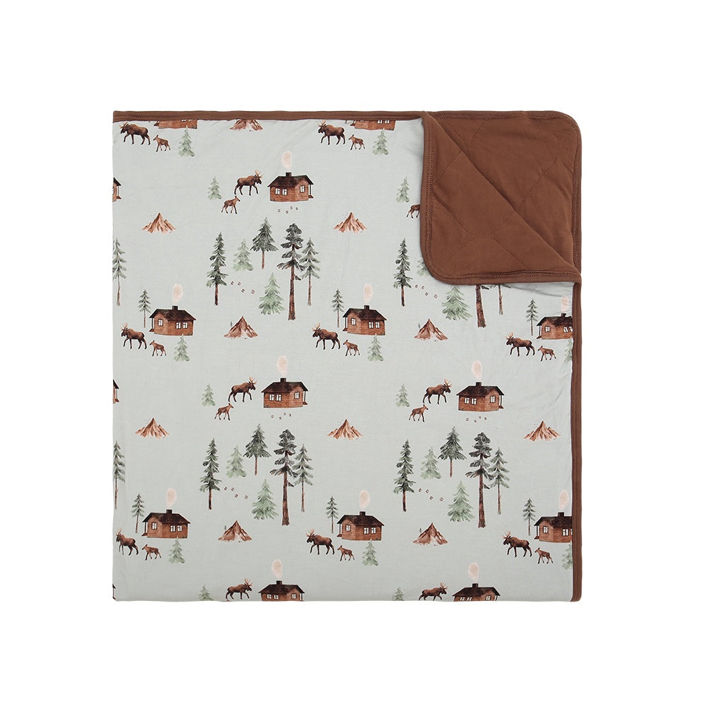 2.5 TOG Family Blanket - Moose on Green / Barrel