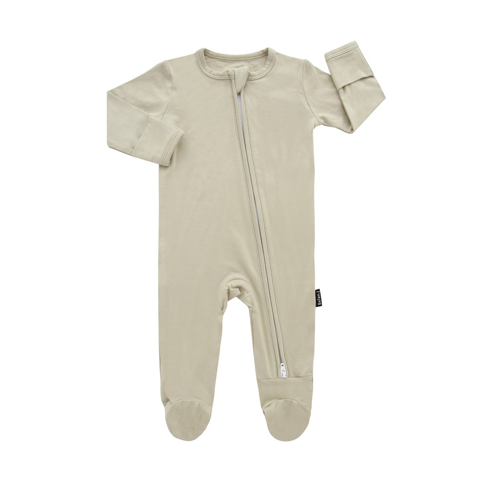 Footed Zipper Sleeper - Mellow Sage