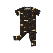 S/S Zipper Romper - Night Camp