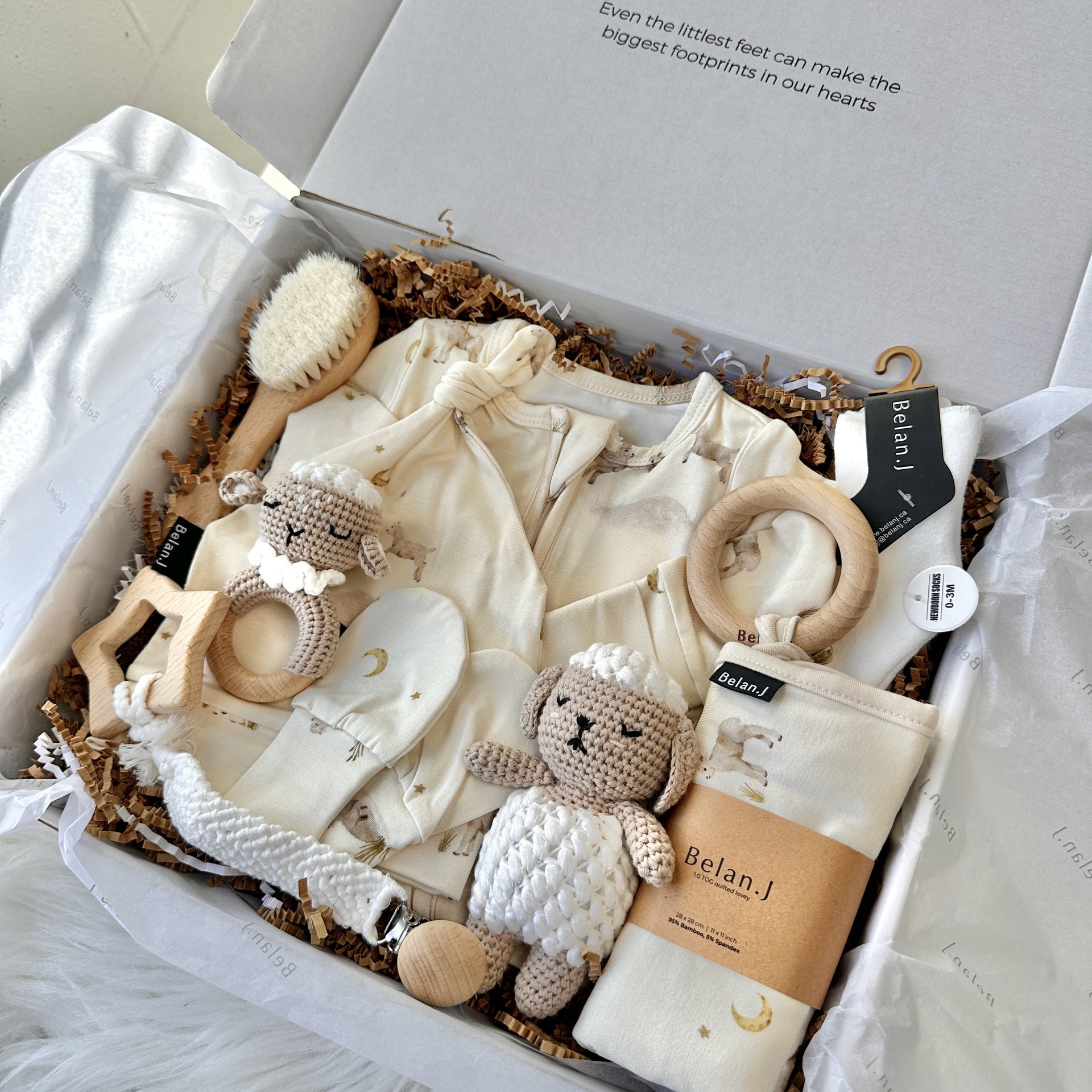 Baby Gift Box - Little Lambs Sleepers