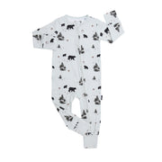 Footless Sleeper with Fold-Over Cuffs - Black Bears (FW23)