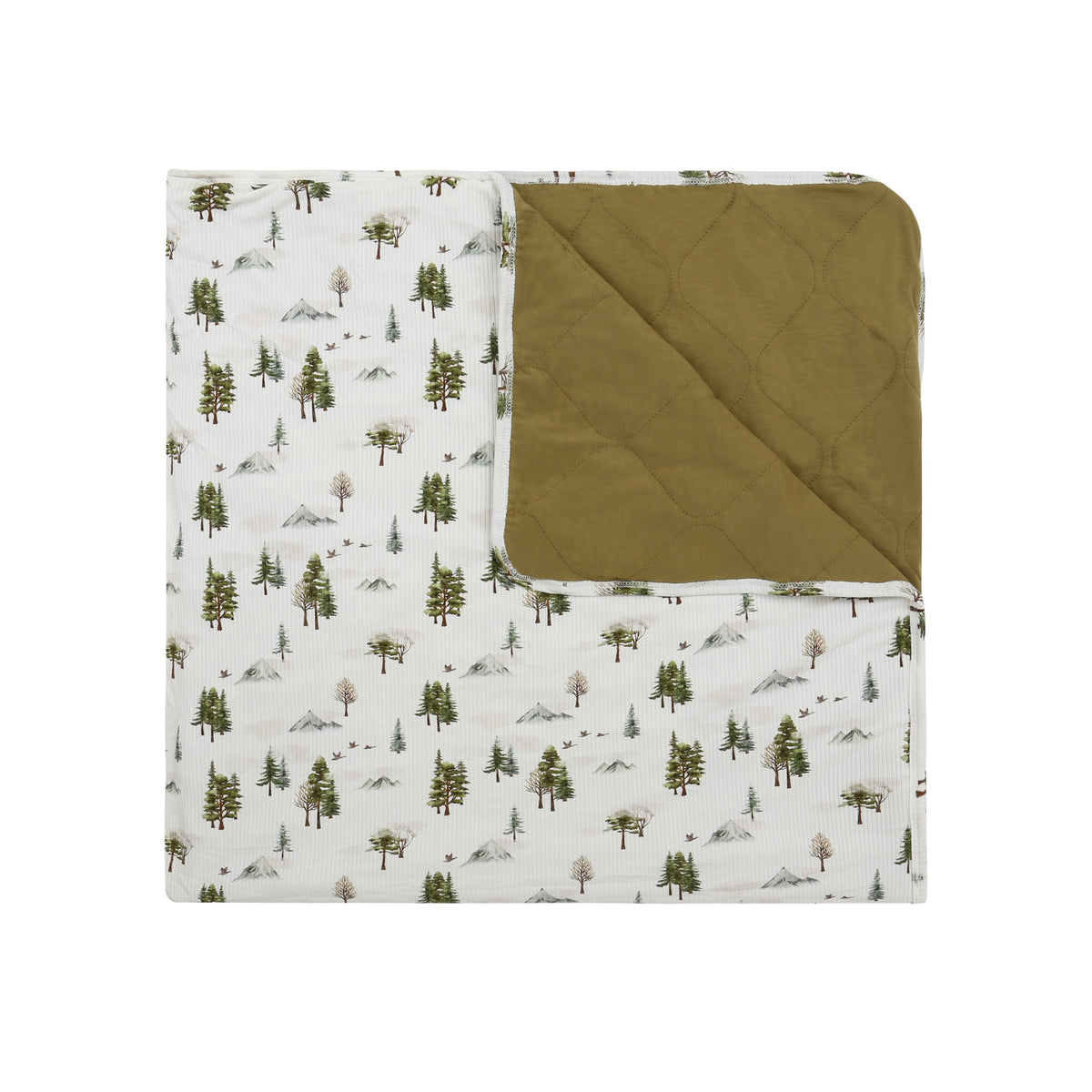 1.0 TOG Child Blanket - Ribbed Misty Forest / Basil