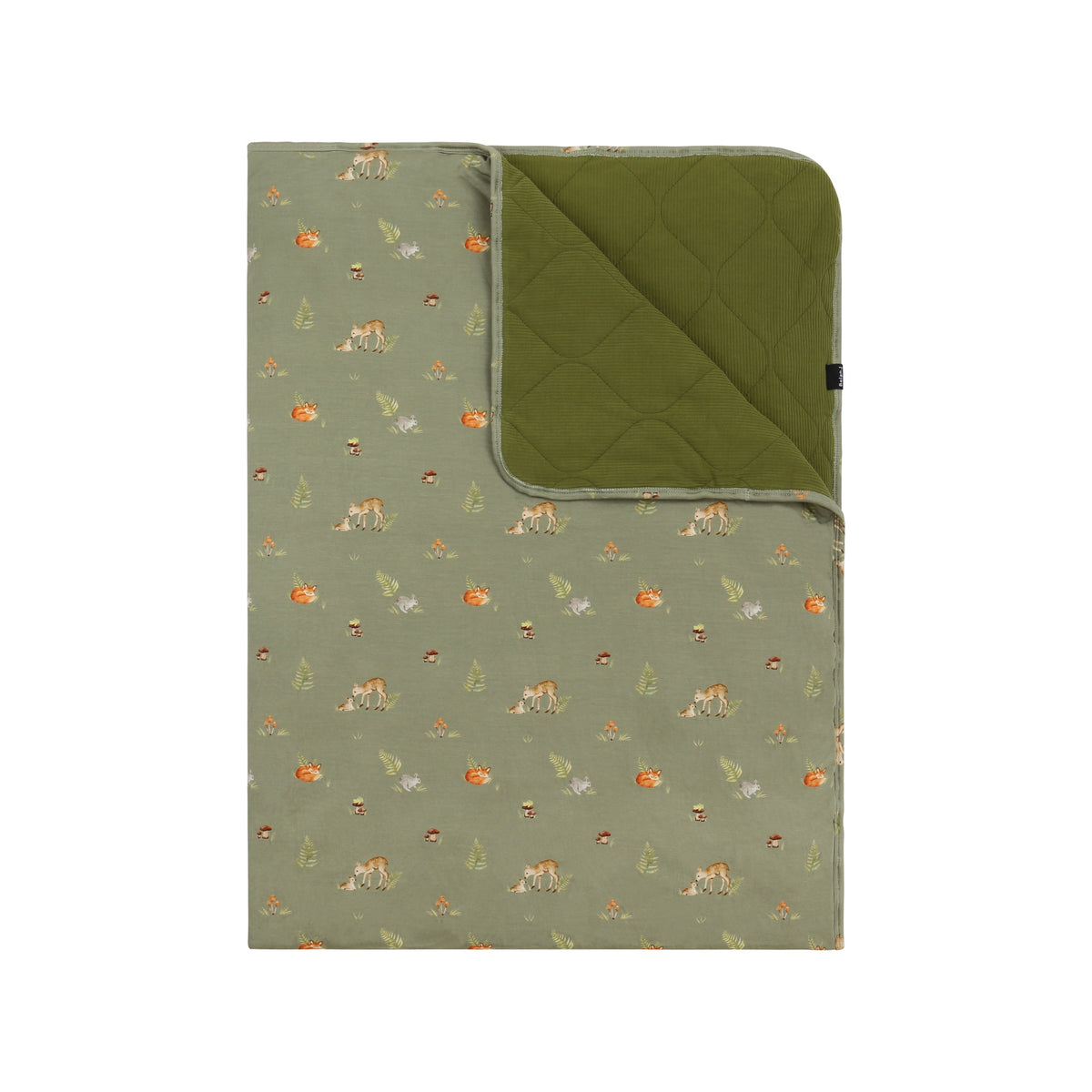 2.5 TOG Dreamer Blanket - Forest Friends / Ribbed Olive Green