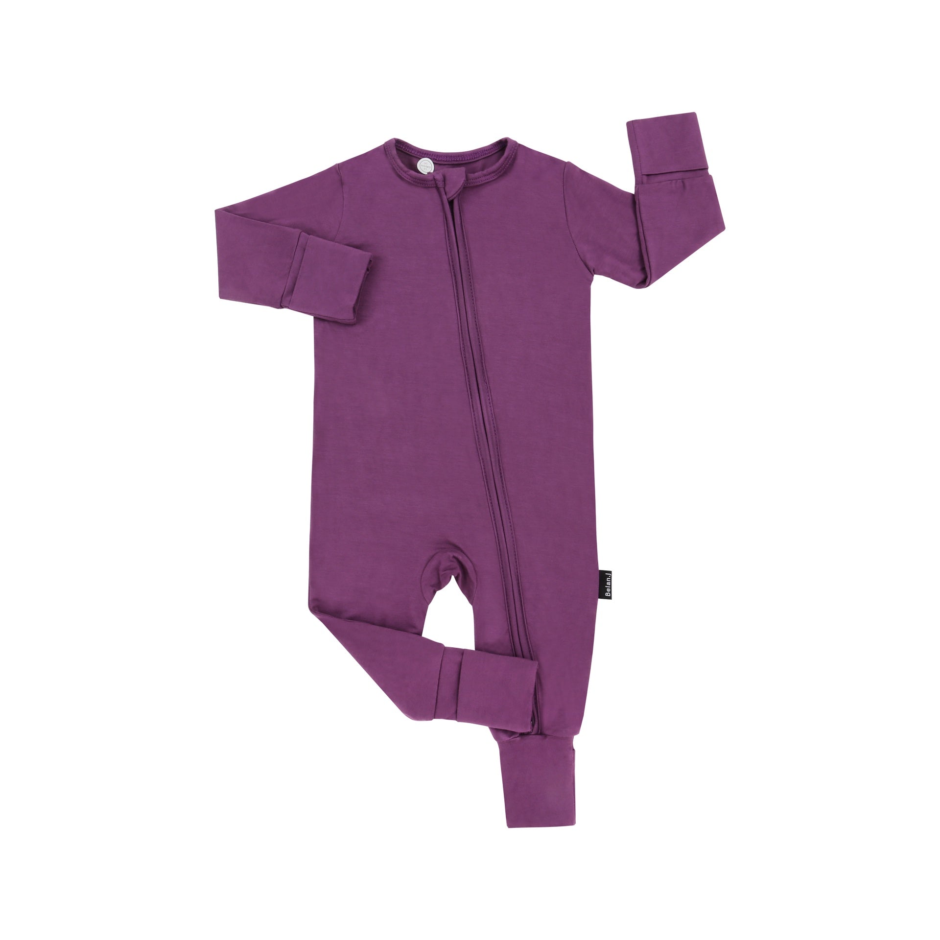 Footless Zipper Sleeper - Deep Plum