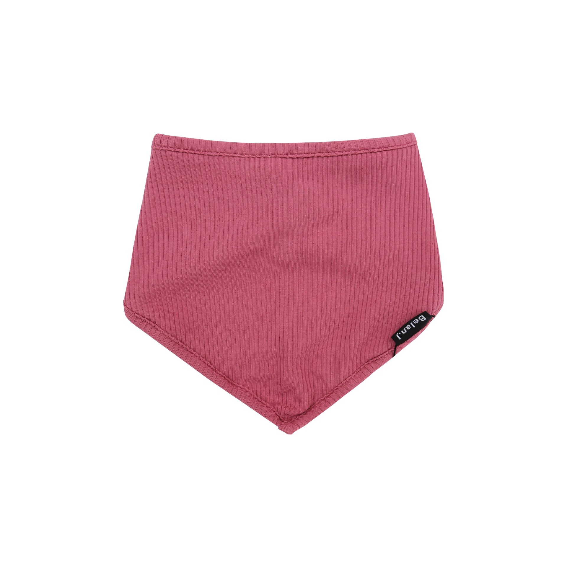Ribbed Bamboo Bandana Bib - Rosewood
