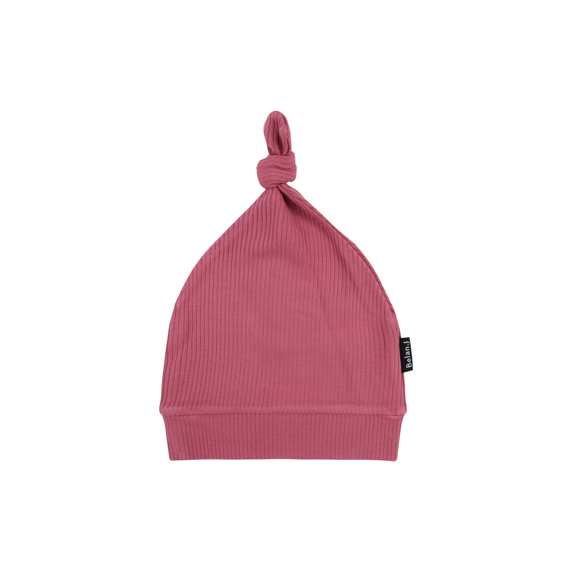 Ribbed Bamboo Knotted Hat - Rosewood