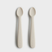 Mushie Silicone Feeding Spoons 2 Pack - Ivory
