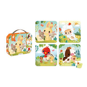 Janod 4-in-1 Progressive Puzzle - Farm Animals