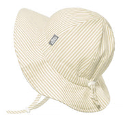 Jan & Jul Cotton Floppy Hat - Beige Stripe