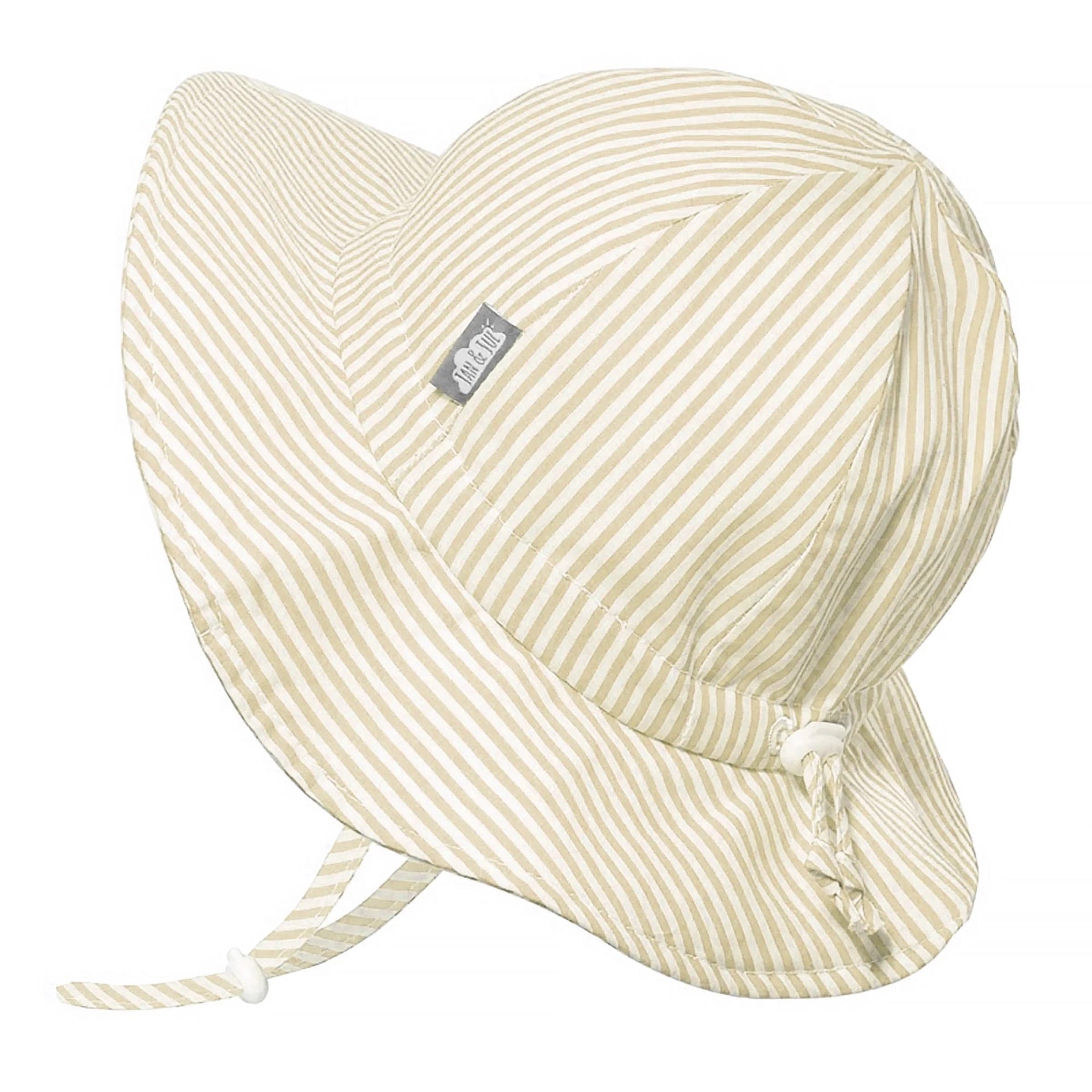 Jan & Jul Cotton Floppy Hat - Beige Stripe