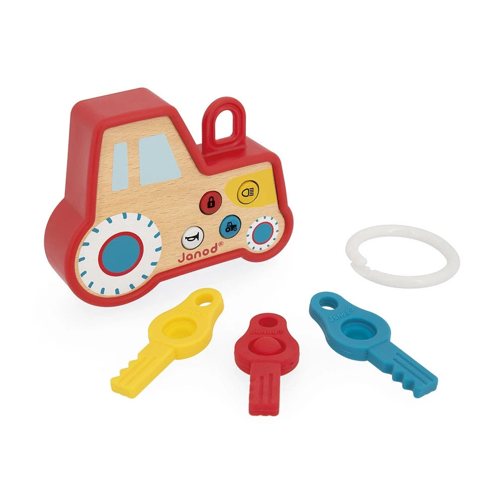 Janod Tractor Key Ring - The Farm