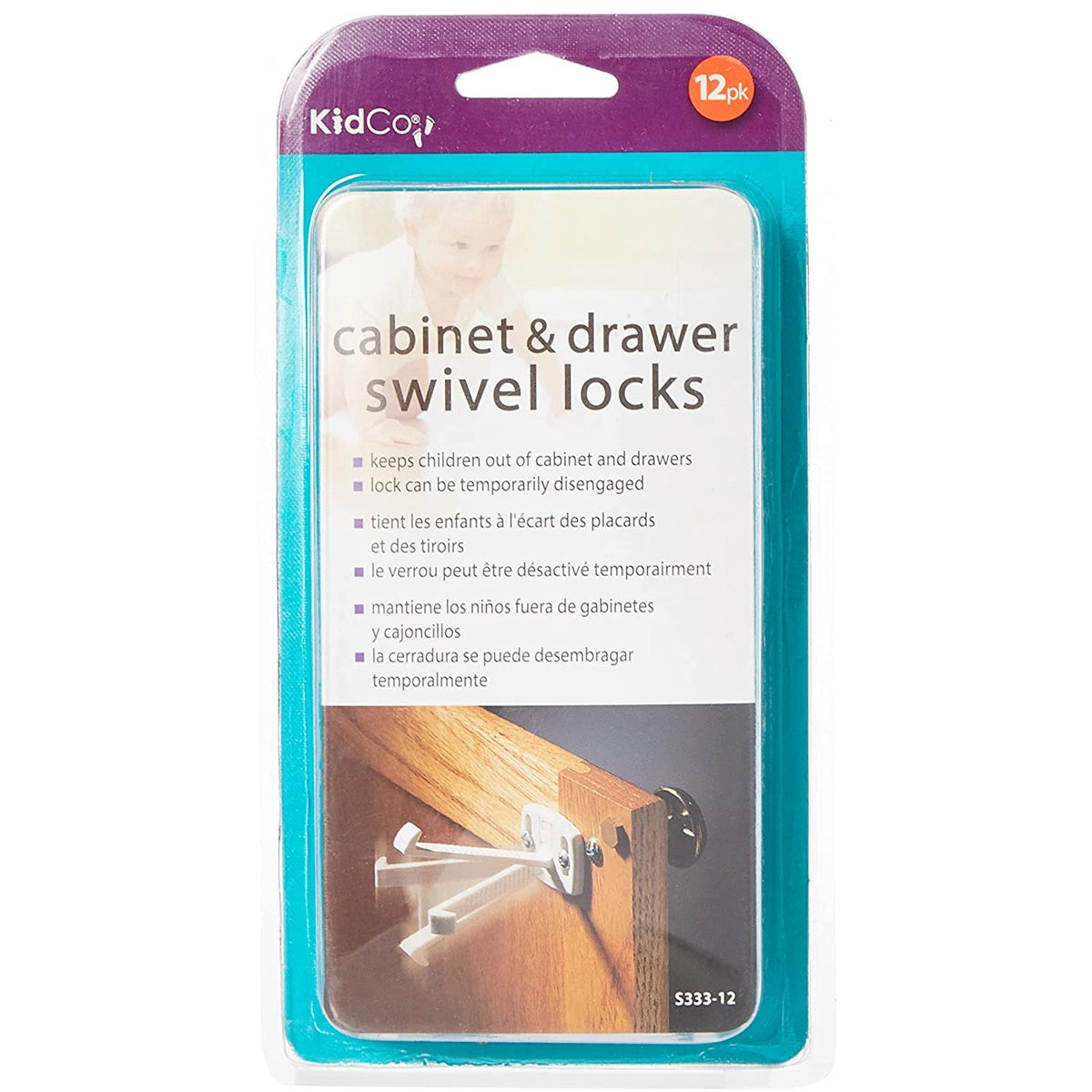 Kidco Swivel Cabinet & Drawer Lock 12pkg