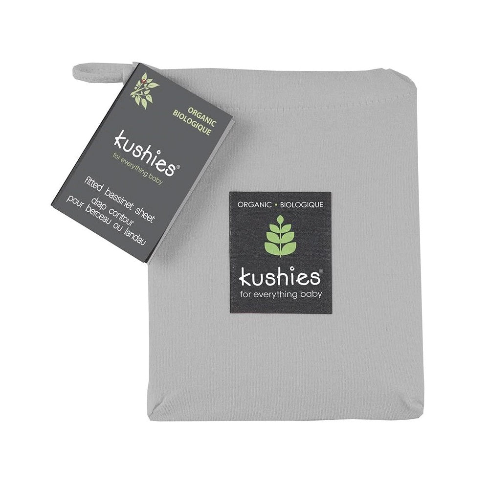 Kushies Organic Jersey Bassinet Sheet - Grey