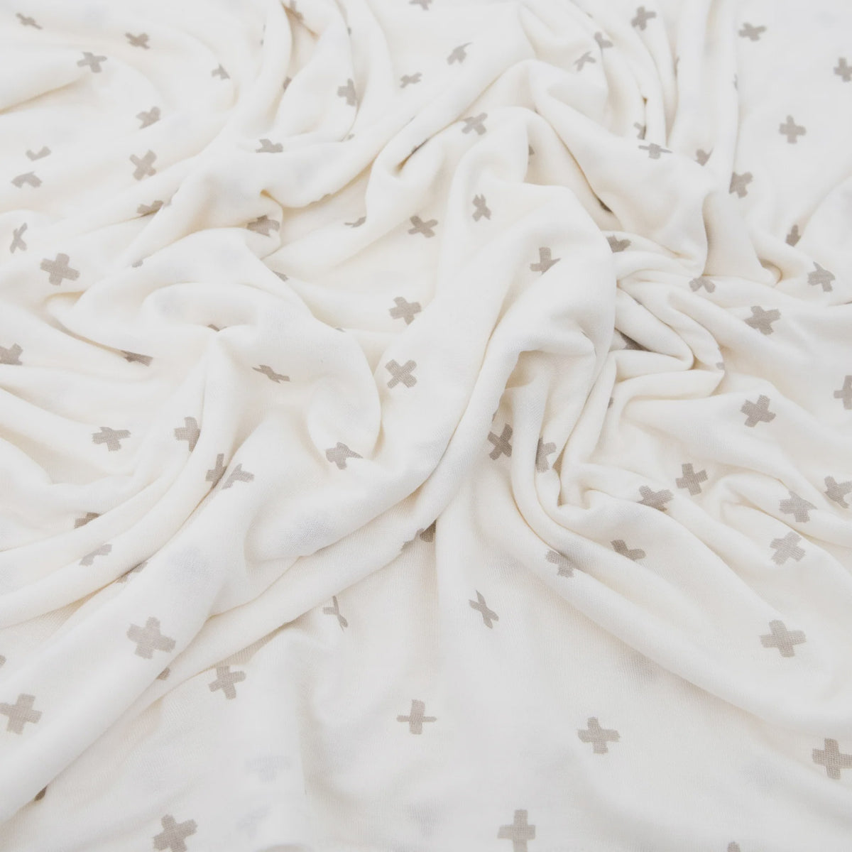 Little Unicorn -Stretch Knit Swaddle Single - Grey Cross