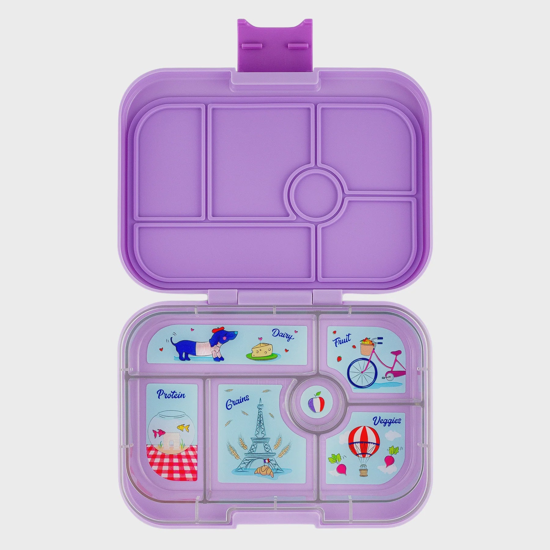 Yumbox Original 6 Compartments - Lulu Purple With Paris Tray