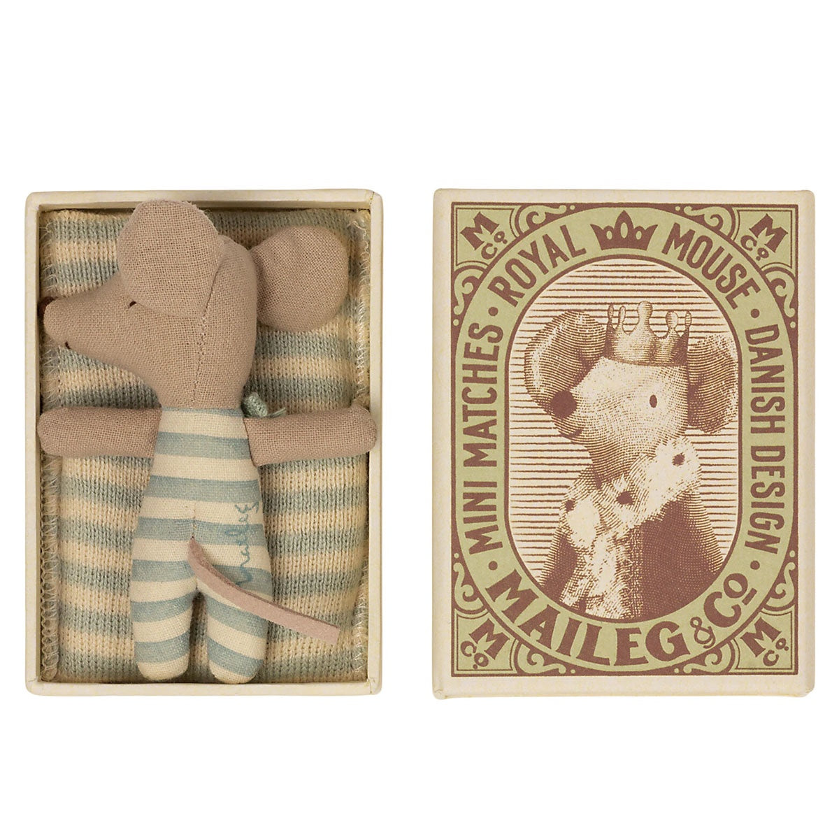 Maileg Baby Mouse, Sleepy/ Wakey in Box - Boy