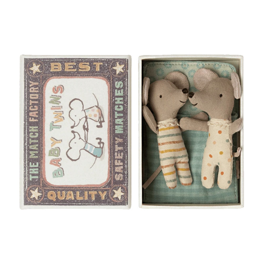 Maileg Twin Baby Mice in Matchbox