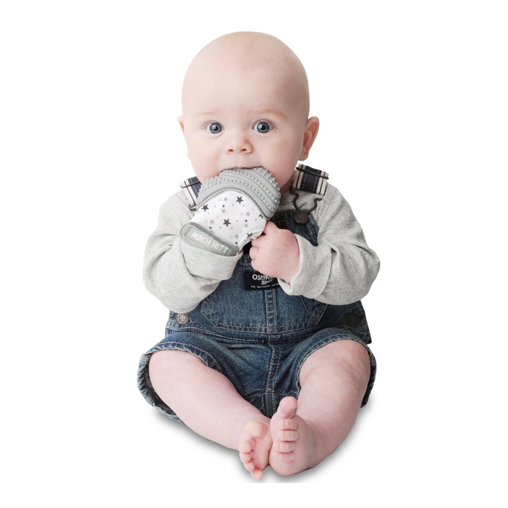 Malarkey Kids Munch Mitt  - Grey Stars