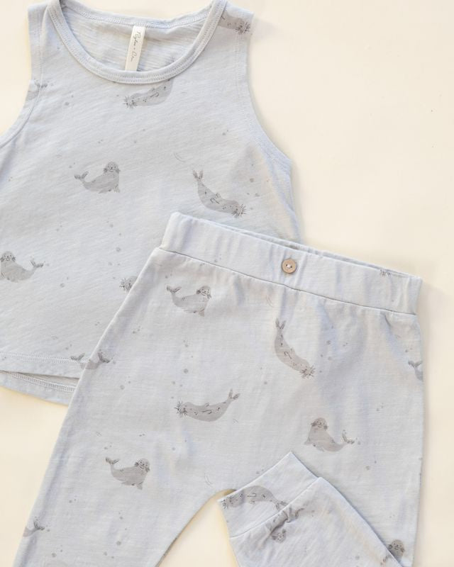 Rylee + Cru Tank & Slouch Pant Set - Seals