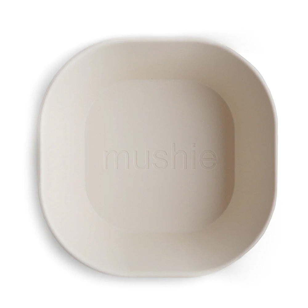 Mushie Square Dinnerware Bowls Set of 2 - Ivory