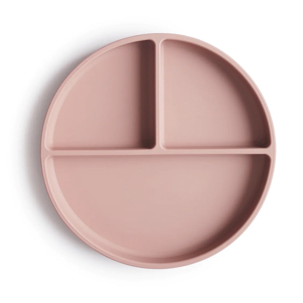 Mushie Divided Silicone Suction Plate - Blush