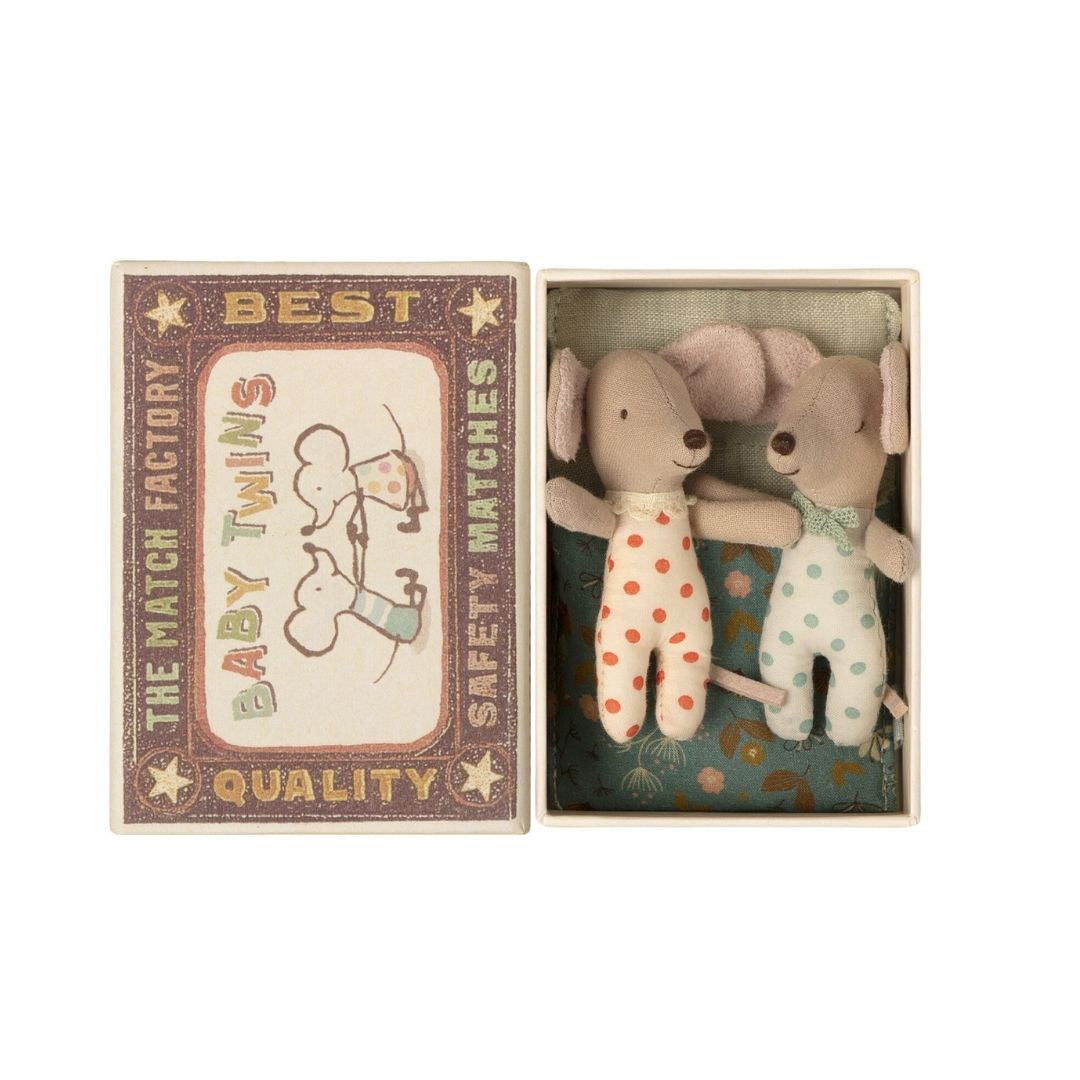 Maileg Baby Mice Sleepy/ WakeyTwins in Box
