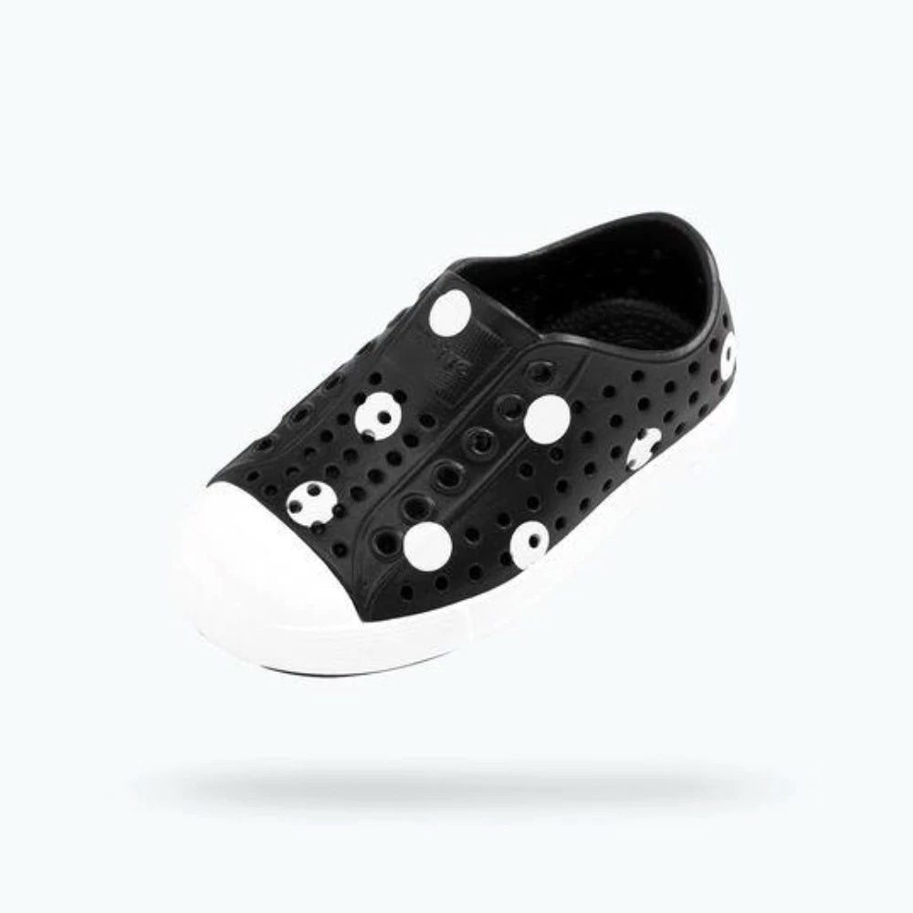 Native Jefferson Shoes - Printed Jiffy Black/White Spots