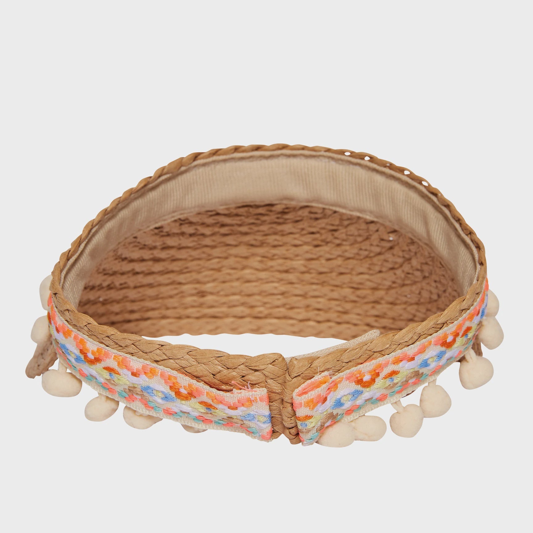 Headster Pompom Straw Visor