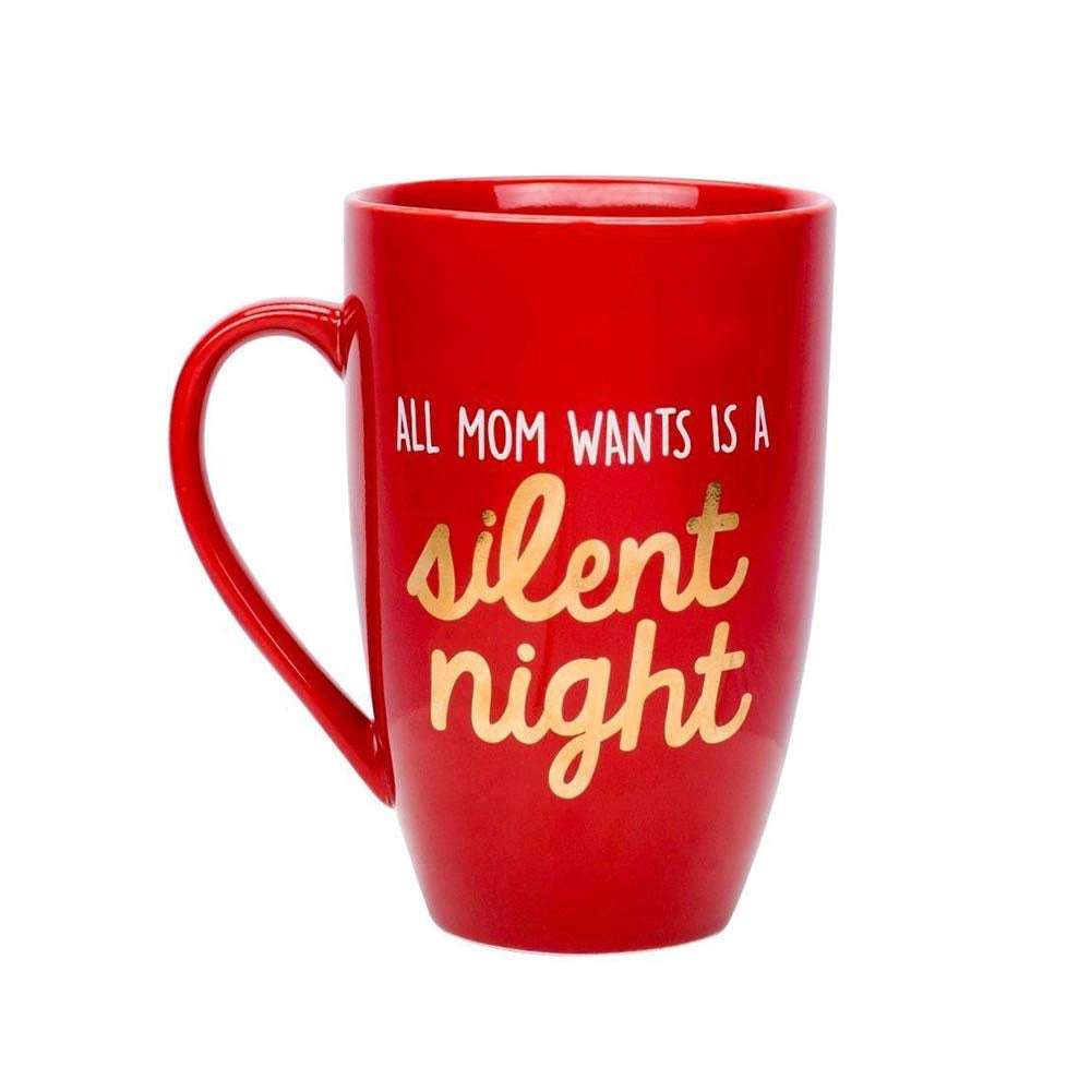 Pearhead "All Mom Wants Is A Silent Night" Ceramic Mug