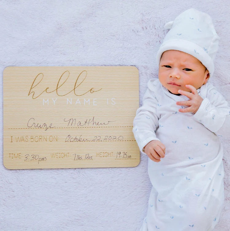 Pearhead Baby Welcome Sign