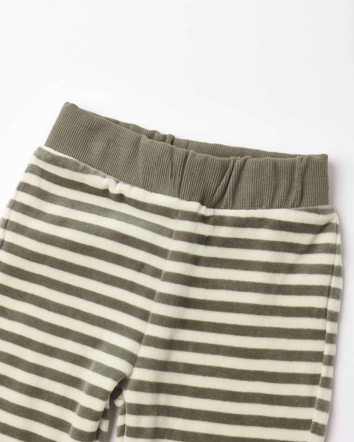 Quincy Mae Relaxed Velour Sweatpants - Spruce Stripe