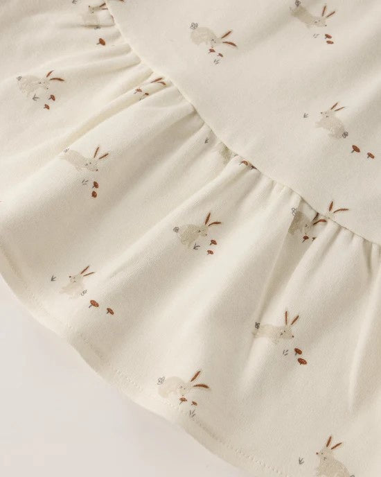 Quincy Mae Tiered Jersey Dress - Bunnies