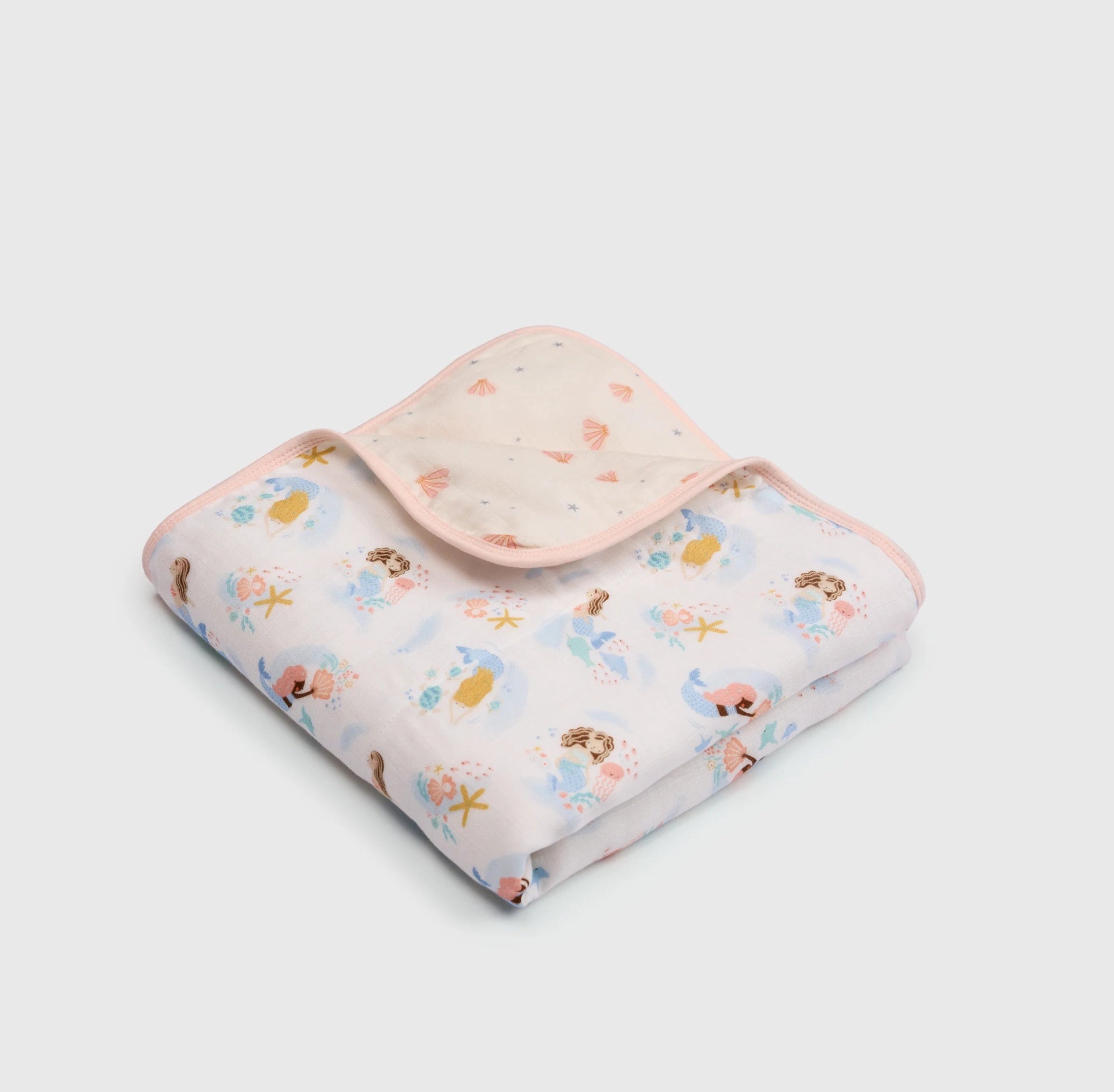 Loulou Lollipop Muslin Quilt - Mermaids