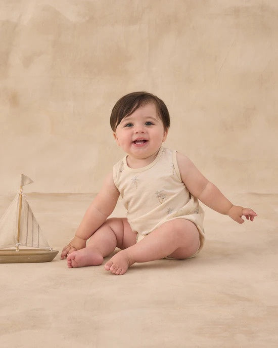 Rylee + Cru Bubble Onesie - Palms