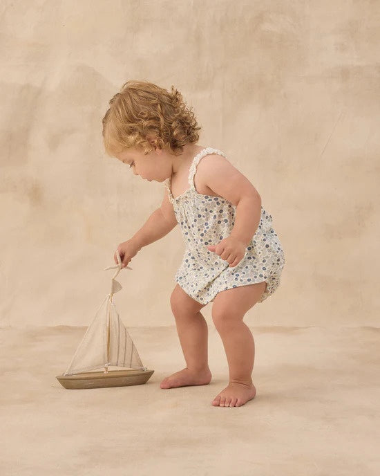 Rylee + Cru Swing Top & Bloomer Set - Blue Ditsy