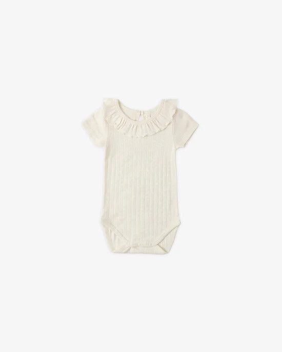 Rylee + Cru Ruffle Collar Bodysuit - Ivory