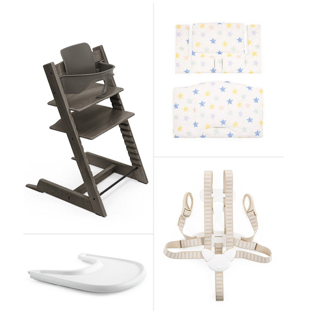 Tripp Trapp High Chair Complete Bundle with Cushion and Tray