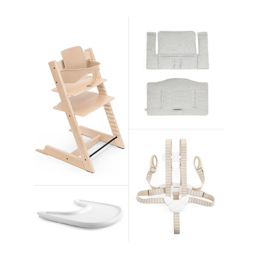 Tripp Trapp High Chair Complete Bundle with Cushion and Tray