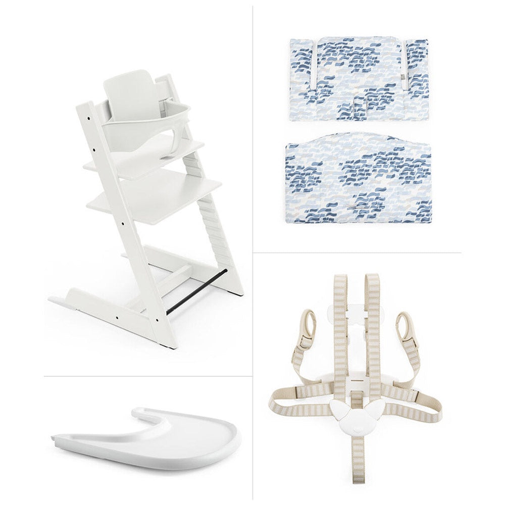 Tripp Trapp High Chair Complete Bundle with Cushion and Tray