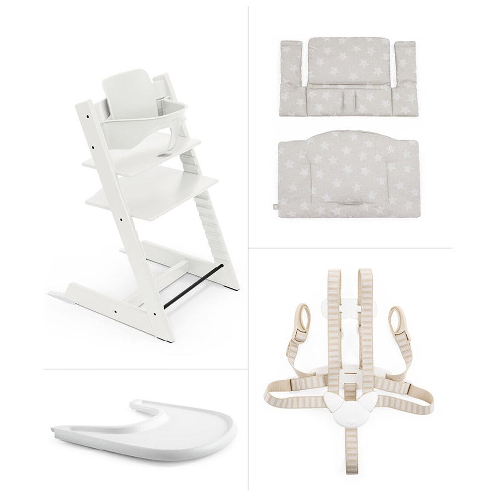 Tripp Trapp High Chair Complete Bundle with Cushion and Tray
