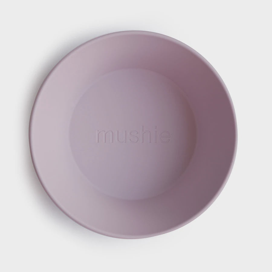 Mushie Round Dinnerware Bowls Set Of 2 - Soft Lilac