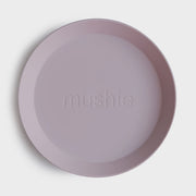 Mushie Round Dinnerware Plates Set Of 2 - Soft Lilac