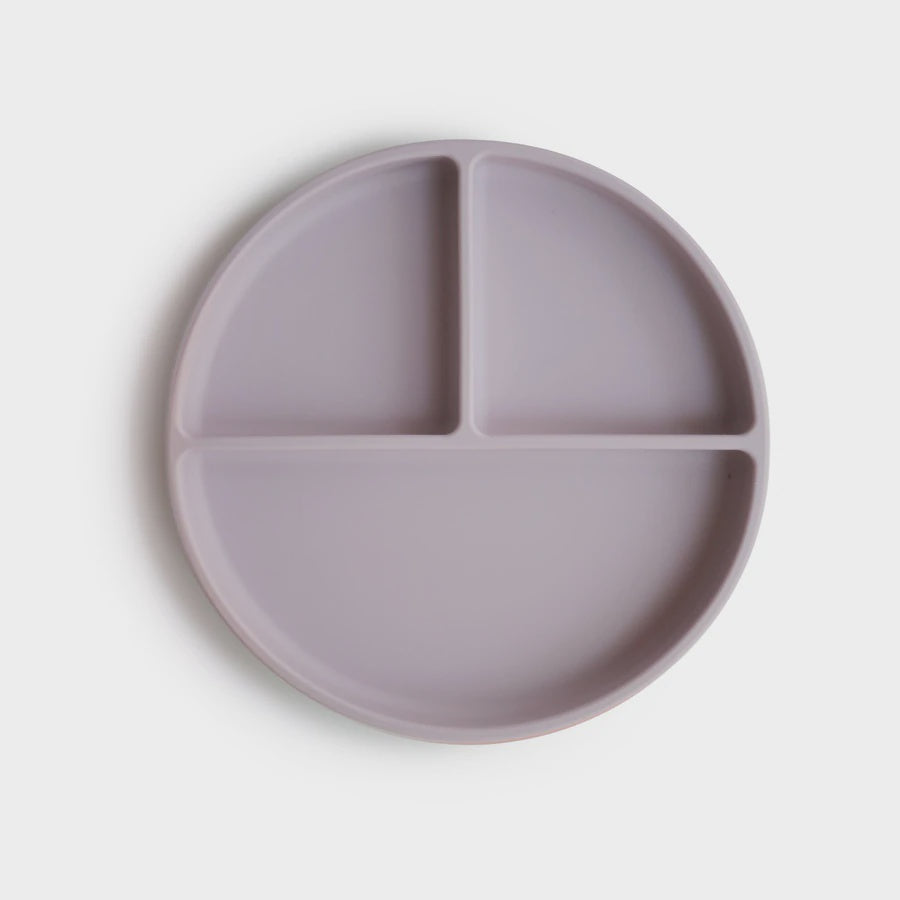 Mushie Divided Silicone Suction Plate - Soft Lilac